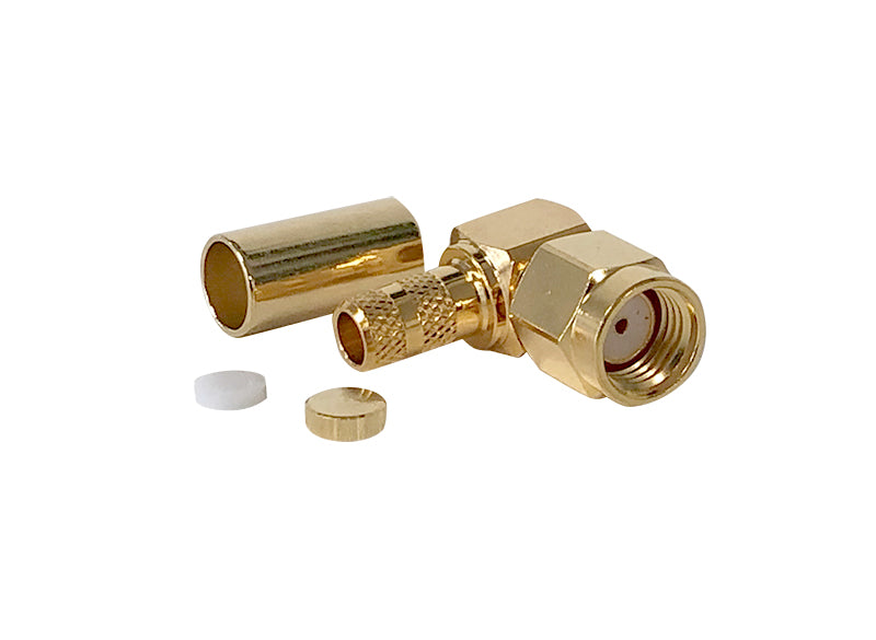 RP-SMA Male Right Angle Crimp Connector for LMR195