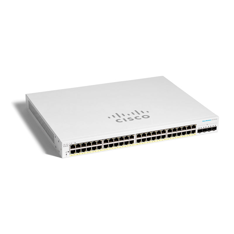 CBS220 Smart 48-port GE, PoE, 4x1G SFP Managed PoE Switch
