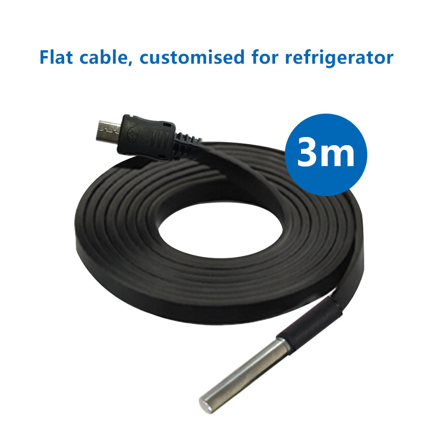 Ubibot DS18B20-3M-F-USB External Temperature Probe for WS1 & WS1 Pro, 3 Metres for Fridge and Freezer