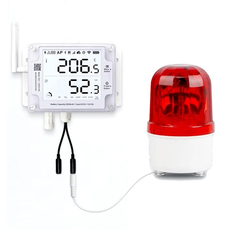 Ubibot GS1-AETH1RS-alarm WiFi/Ethernet connected with Built-in Temperature, Humidity Sensor and External Alarm Bundle