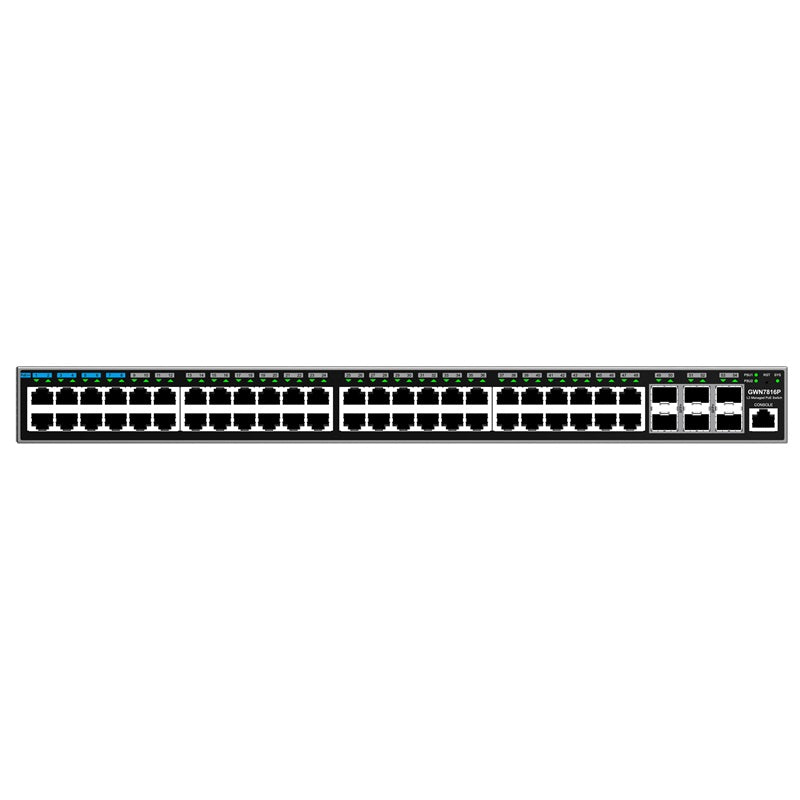 Grandstream GWN7816P Enterprise Layer 3 Managed PoE++ 802.3bt Network Switch with 48 x GigE and 6 x SFP+