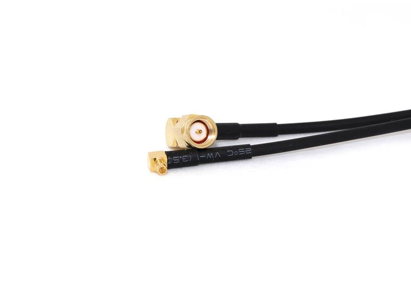 MMCX Male RA to SMA Male RA 20cm 50 Ohm Coax Pigtail