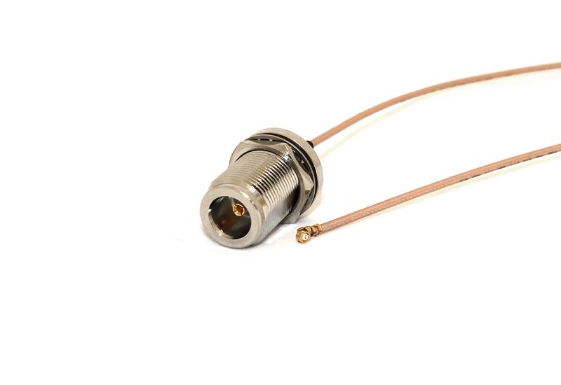 N-Female Bulkhead to U.FL Pigtail 30cm 50 Ohm Coax Pigtail