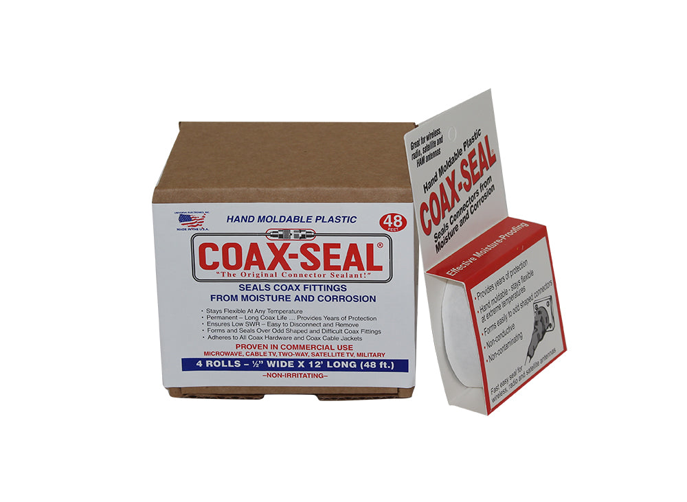 Coax-Seal Hand Moldable Weatherproofing Tape, Half Inch (4 Pack)