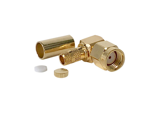 RP-SMA Male Right Angle Crimp Connector for LMR195