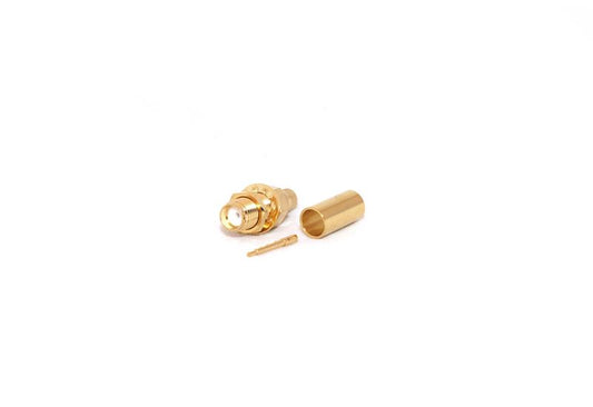 RP-SMA Female Bulkhead CRIMP Connector for LMR195/RG58