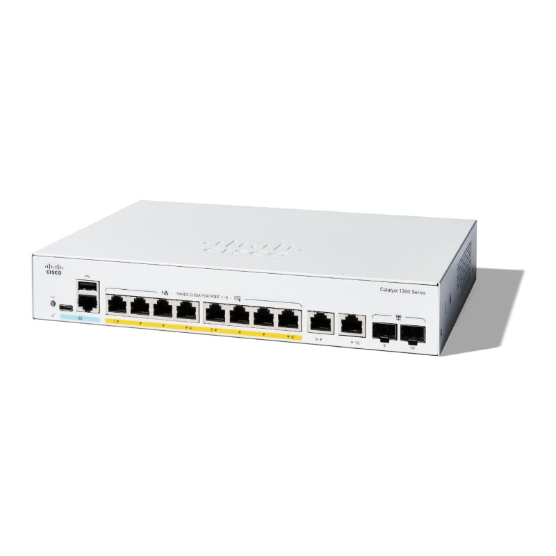 Catalyst 1200 8-port GE, PoE, Ext PS, 2x 1G SFP