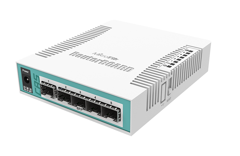 MikroTik Cloud Router 6 Port SFP Gigabit Fibre Switch CRS106-1C-5S