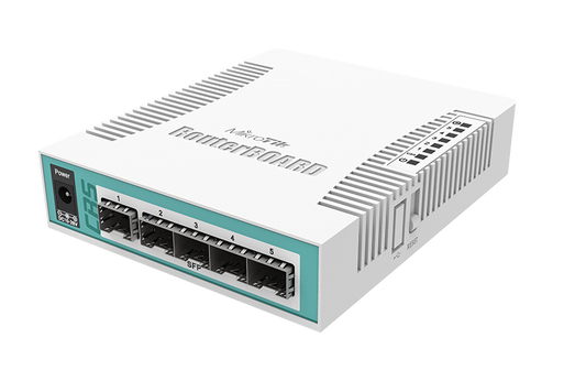 MikroTik Cloud Router 6 Port SFP Gigabit Fibre Switch CRS106-1C-5S