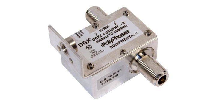 PolypPhaser DGXZ+06NFNF-A 800-2500MHz DC Pass RF Coax Lightning Protector