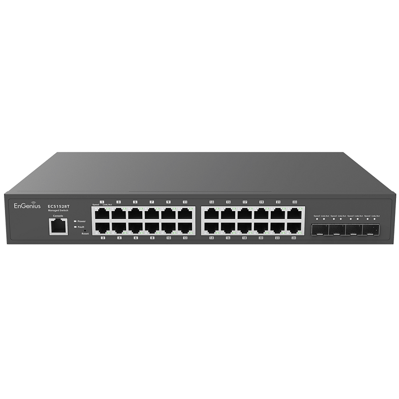 EnGenius ECS1528T Cloud Managed 24-Port Gigabit Switch with SFP+ Non-POE