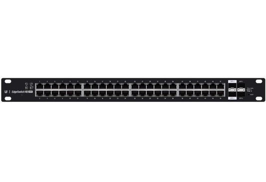 Ubiquiti EdgeSwitch 48 500W, 48 Gigabit Ethernet Dual POE+ IEEE 802.3at/af and 24V Passive PoE Switch, 2 SFP+ Ports & 2 SPF Ports