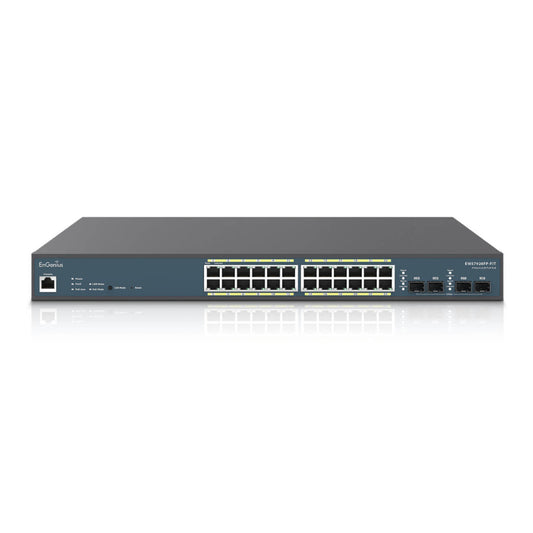 EnGenius Fit 410W Gigabit PoE+ 24 Port Switch with SFP
