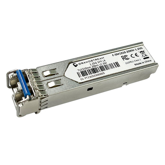 Grandstream SFP Fiber Module, Single-Mode, 1310nm, 20-Kilometer, 1.25Gbps, LC