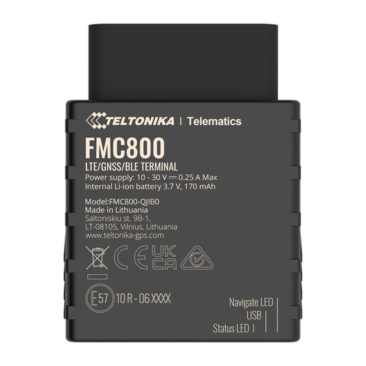 Teltonika FMC800 OBDII Plug and Play 4G LTE CAT1 Tracker