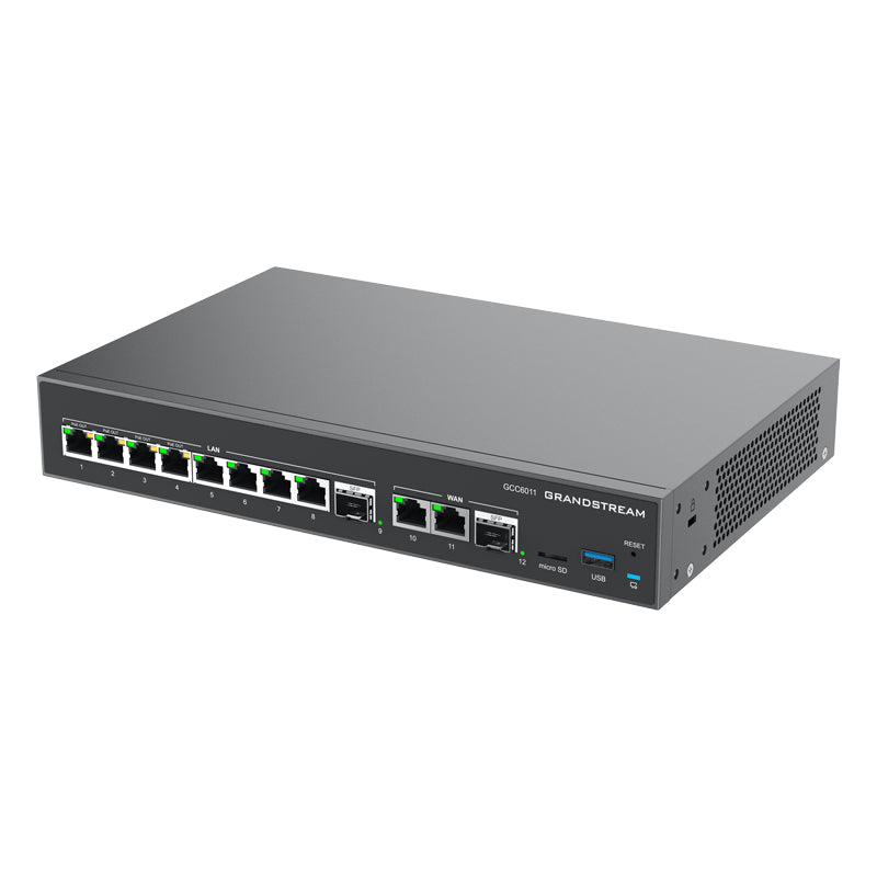 Grandstream GCC6011 All-In-One 10 Port Gigabit Router with Enterprise Grade Firewall VPN and PBX