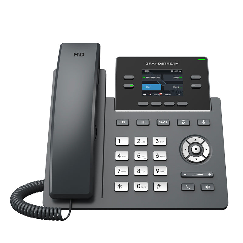 Grandstream GRP2612G 4 Lines 2 SIP and 2.4 inch Colour Screen with Gigabit Ethernet