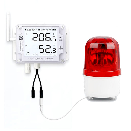 Ubibot GS1-AETH1RS-alarm WiFi/Ethernet connected with Built-in Temperature, Humidity Sensor and External Alarm Bundle