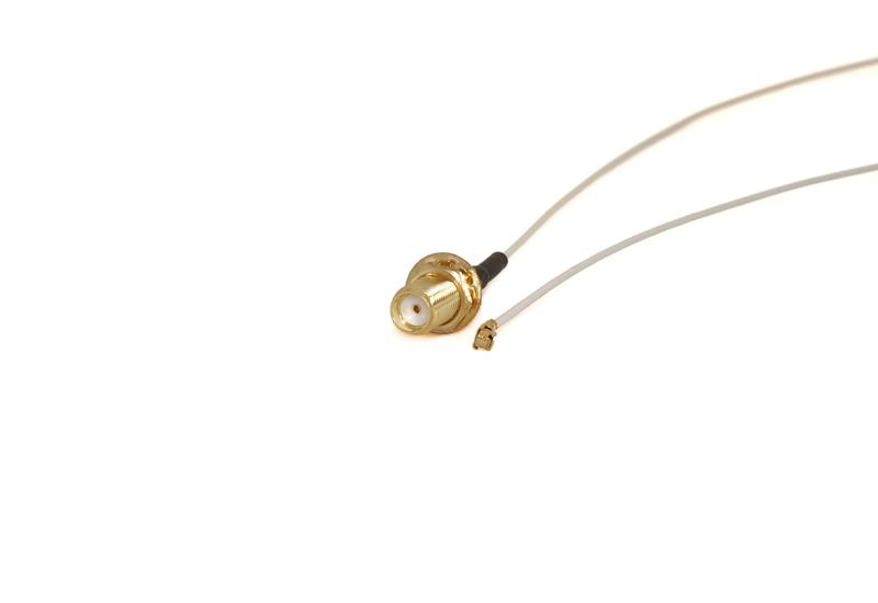 SMA Female Bulkhead to U.FL 20cm 50 Ohm Coax Pigtail