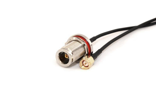 N-Female Bulkhead to SMA Male 30cm 50 Ohm Coax Pigtail