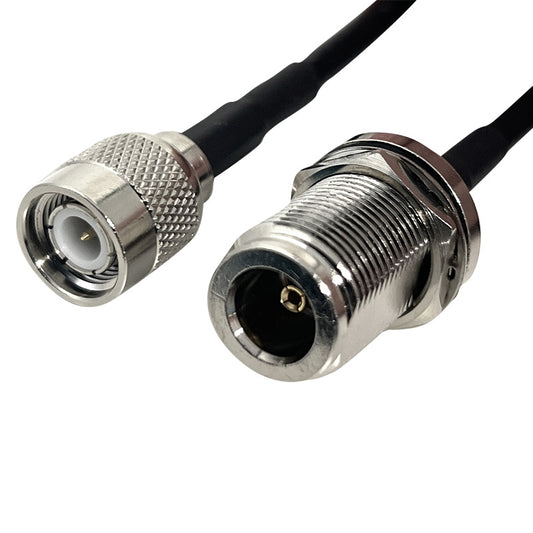 N-Female Bulkhead to TNC-Male 30cm LLC200 Coax Pigtail