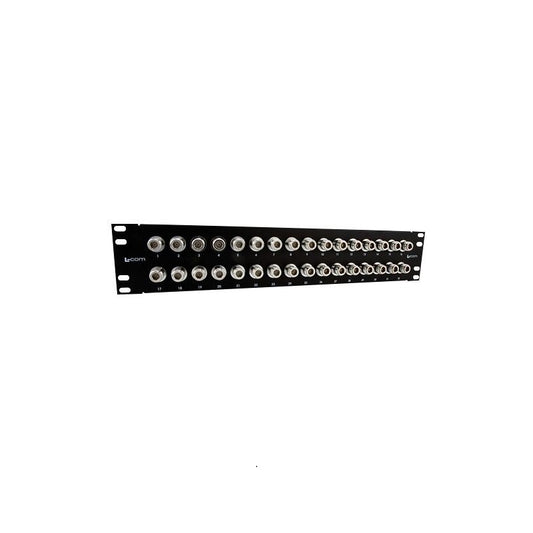 L-com 3.5' (2U) Panel, 32 N-type 50 Ohm Couplers installed