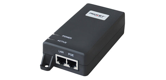 Procet 55V DC 30 Watt Gigabit 802.3af/at Power over Ethernet Supply