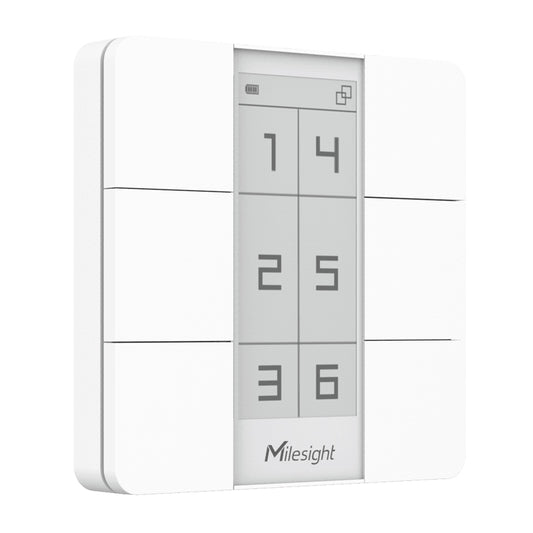 Milesight LoRaWAN IoT AS923 6 Button Smart Scene Panel With E-Ink Display